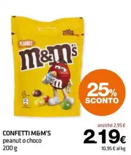 Superconti Confetti M&M's peanut o choco offerta