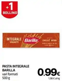 Superconti Pasta integrale Barilla offerta