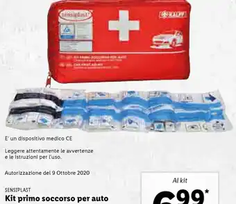 Lidl SENSIPLAST Kit primo soccorso per auto offerta