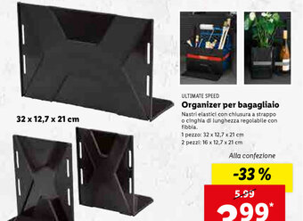 Lidl ULTIMATE SPEED Organizer per bagagliaio offerta