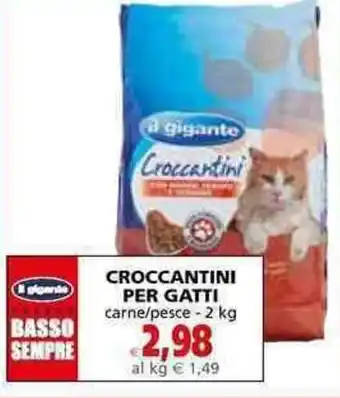 Il Gigante il gigante Croccantini per Gatti carne/pesce 2kg offerta