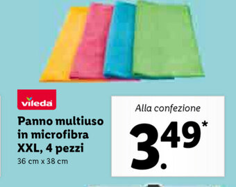 vileda Panno multiuso in microfibra XXL, 4 pezzi
