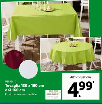 Lidl MERADISO Tovaglia 130x160cm o O 160cm offerta