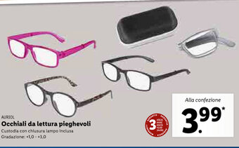 Lidl AURIOL Occhiali da lettura pieghevoli offerta