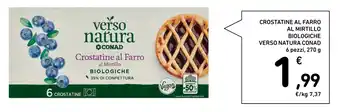 Crostatine al Farro al Mirtillo Biologiche Verso Natura Conad