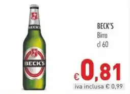 Cash & Carry Grossy Beck's Birra offerta