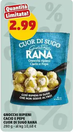 PENNY Gnocchi ripieni cacio e pepe cuor di sugo rana offerta