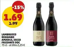 PENNY Lambrusco Reggiano Amabile, Secco Frizzante DOC offerta