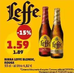 PENNY Birra Leffe Blonde, Rouge offerta