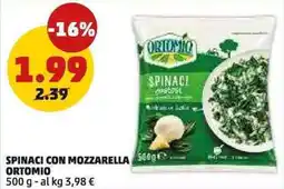 PENNY Spinaci con mozzarella Ortomio offerta