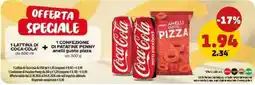 PENNY Coca-Cola + Patatine Penny anelli gusto pizza offerta