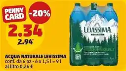 PENNY Acqua naturale Levissima offerta