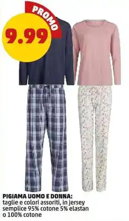 PENNY Pigiama uomo e donna offerta