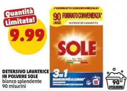 PENNY Detersivo lavatrice in polvere Sole bianco splendente offerta
