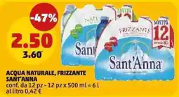PENNY Acqua naturale, frizzante Sant'Anna offerta