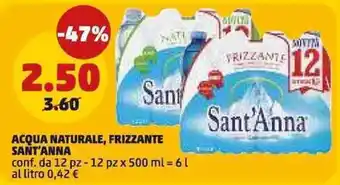 Acqua naturale, frizzante Sant'Anna