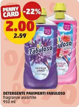 PENNY Detergente pavimenti Fabuloso offerta