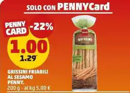 PENNY Grissini friabili al sesamo Penny offerta