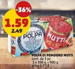 PENNY Polpa di pomodoro Mutti offerta