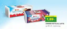 Oasi Kinder fetta al latte offerta