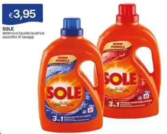 Sole detergente liquido lavatrice