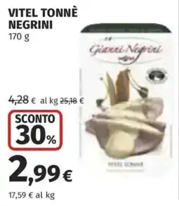 Ipercoop Vitel tonnè Negrini offerta