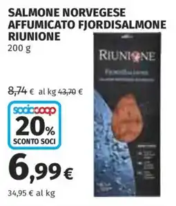 Ipercoop Salmone norvegese affumicato fjord riunione offerta