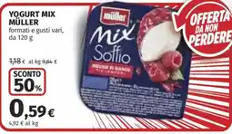 Ipercoop Yogurt mix Müller offerta