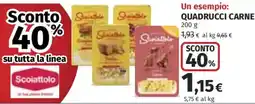 Ipercoop Scoiattolo Quadrucchi Carne offerta