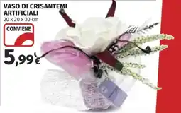 Ipercoop Vaso di crisantemi artificiali offerta