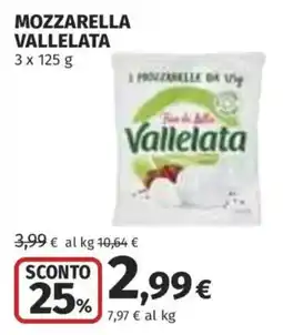 Ipercoop Mozzarella Vallelata offerta