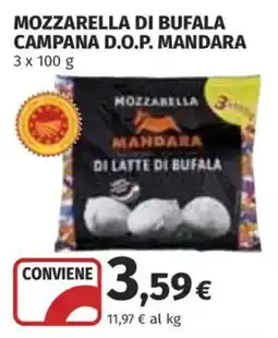 Ipercoop Mozzarella di bufala Mandara offerta