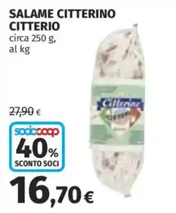 Ipercoop Salame Citterino Citterio offerta