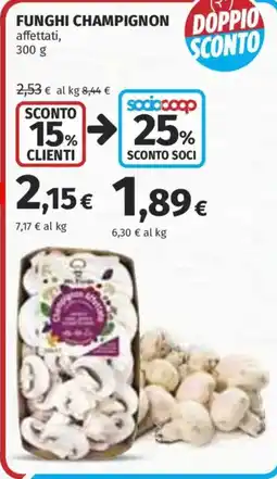 Ipercoop Funghi champignon affettati offerta