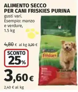 Ipercoop Alimento secco per cani Friskies Purina offerta