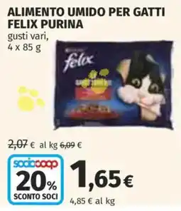 Ipercoop Alimento umido per gatti Felix Purina offerta