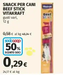 Ipercoop Snack per cani beef stick vitakraft offerta