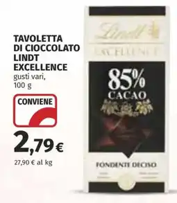 Ipercoop Tavoletta di cioccolato Lindt Excellence offerta