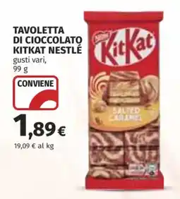 Ipercoop Tavoletta di cioccolato KitKat Nestlé offerta