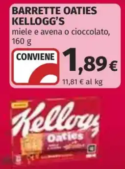 Ipercoop Barrette Oaties Kellogg's offerta