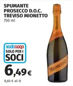 Ipercoop Spumante prosecco d.o.c. treviso mionetto offerta