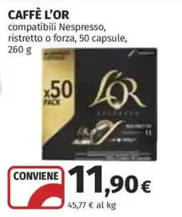 Ipercoop Caffè L'Or compatibili Nespresso offerta