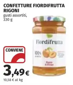 Ipercoop Confettura fiordifrutta Rigoni offerta
