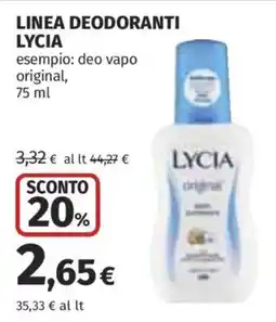 Ipercoop Deodorante Lycia offerta