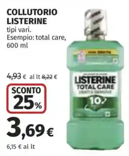 Ipercoop Collutorio Listerine offerta