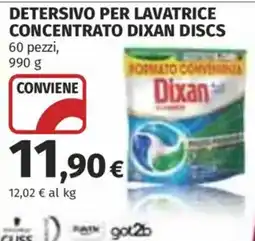 Ipercoop Detersivo per lavatrice concentrato Dixan Discs offerta