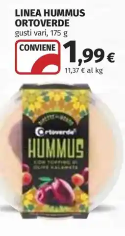 Ipercoop Hummus Ortoverde offerta