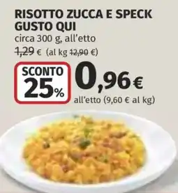 Ipercoop Risotto zucca e speck gusto qui offerta