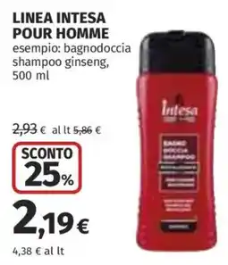 Ipercoop Linea Intesa Pour Homme offerta