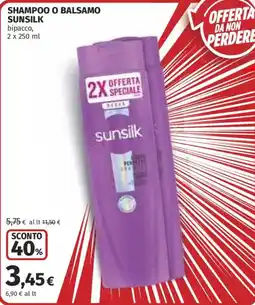 Ipercoop Shampoo o balsamo sunsilk offerta